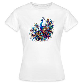 Paon - T-shirt Femme - blanc - Devant - AI Model Female 172 dark (172cm)