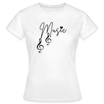 Musiknoten - Frauen T-Shirt - Weiß - Vorne - AI Model Female 172 dark (172cm)