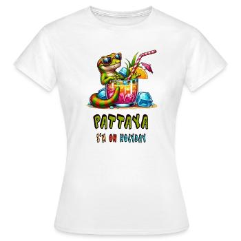 Gecko Pattaya Thailand Design - Frauen T-Shirt - Weiß - Vorne - AI Model Female 172 dark (172cm)