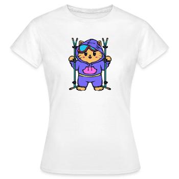 Wintersport Schifahren Winterurlaub Eishockey - Frauen T-Shirt - Weiß - Vorne - AI Model Female 172 dark (172cm)