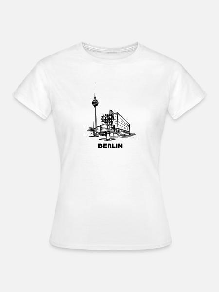 Berlin - Alex/Fernsehturm - Frauen T-Shirt - Weiß