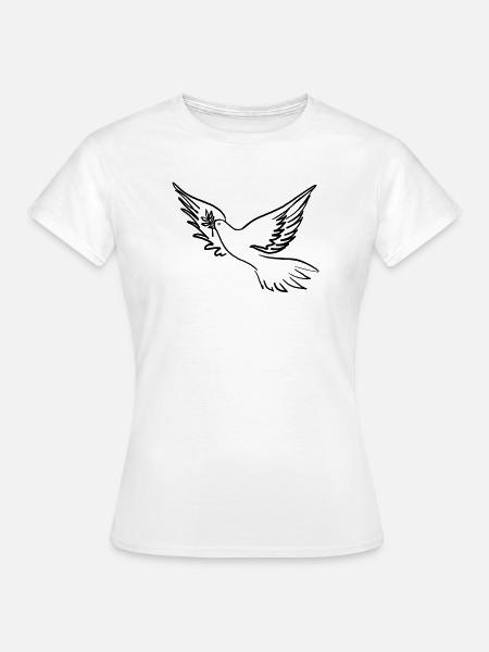 Friedenstaube / Pace / Peace - Frauen T-Shirt - Weiß
