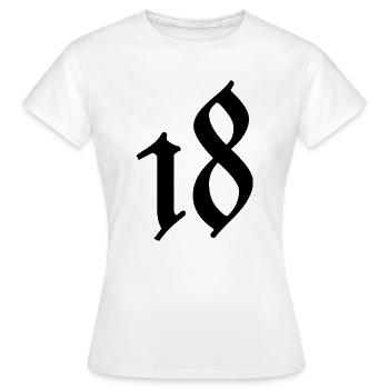 18. 18 JAHRE ALT. 18. JAHRESTAG. 18. GEBURTSTAG. - Frauen T-Shirt - Weiß - Vorne - AI Model Female 172 dark (172cm)