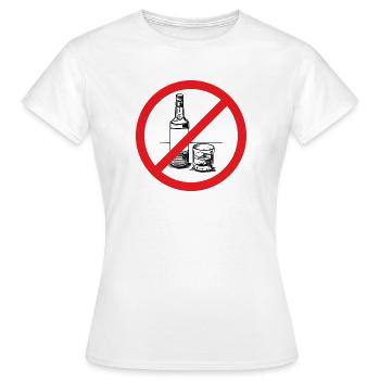 Alcohol prohibited! - Women's T-Shirt - white - Front - AI Model Female 172 dark (172cm)