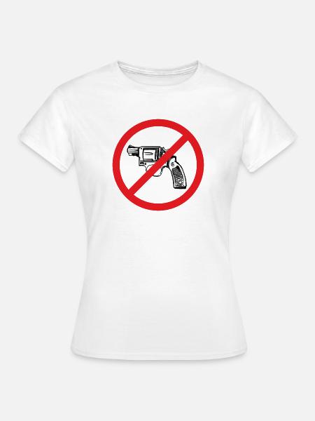 Stop War / Revolver verboten! - Frauen T-Shirt - Weiß