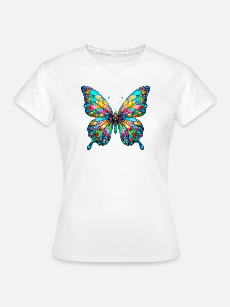Schmetterling - Frauen T-Shirt - Weiß