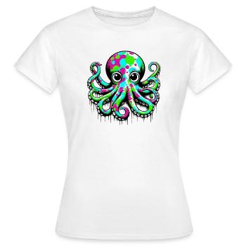 Krake - Frauen T-Shirt - Weiß - Vorne - AI Model Female 172 dark (172cm)