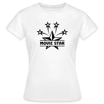 Moviestar-Banner - Frauen T-Shirt - Weiß - Vorne - AI Model Female 172 dark (172cm)
