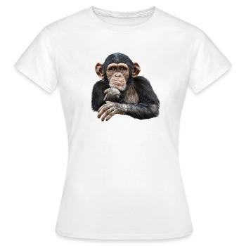 Chimpanzé - T-shirt Femme - blanc - Devant - AI Model Female 172 dark (172cm)
