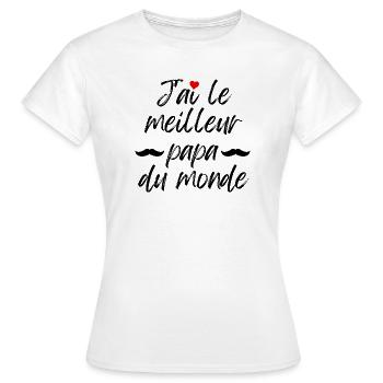 Ich habe den besten Vater der Welt - Frauen T-Shirt - Weiß - Vorne - AI Model Female 172 dark (172cm)