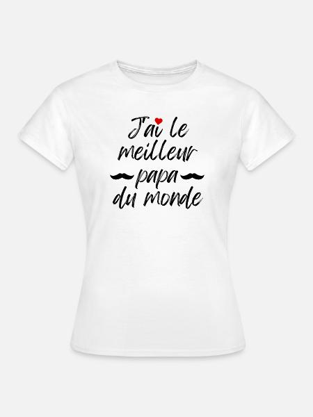 Jeg har verdens beste pappa - Dame-T-shirt - hvid