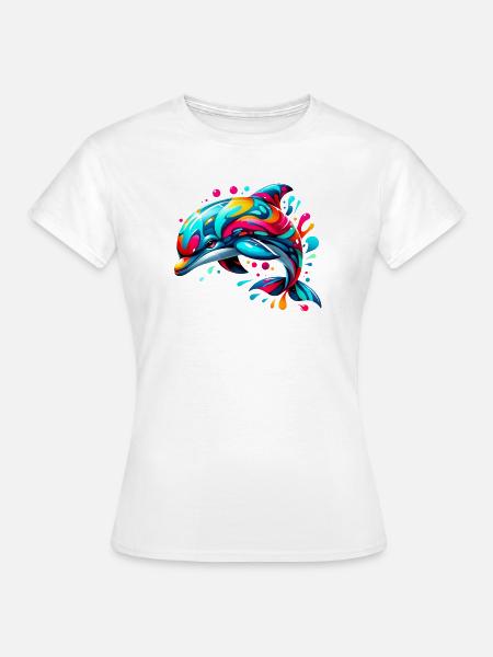 Delfin - Frauen T-Shirt - Weiß