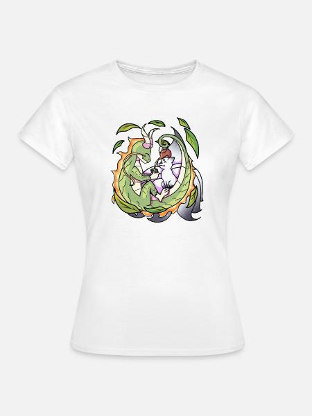 Drache & Fuchs Japan Art - Frauen T-Shirt - Weiß