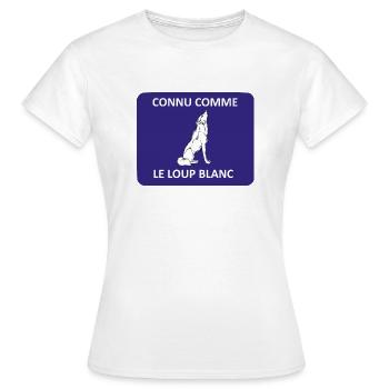 Connu comme le loup blanc - T-shirt Femme - blanc - Devant - AI Model Female 172 dark (172cm)