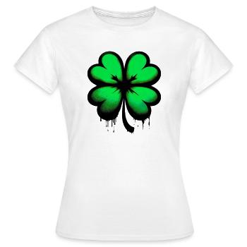 Trèfle à quatre feuilles - T-shirt Femme - blanc - Devant - AI Model Female 172 dark (172cm)
