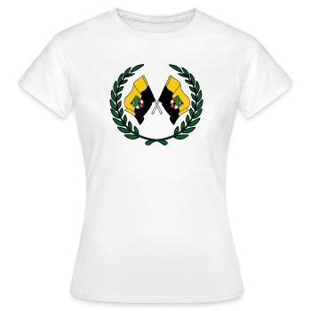 Drapeaux saxe-anhalt couronne de laurier - T-shirt Femme - blanc - Devant - AI Model Female 172 dark (172cm)