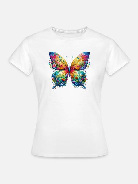 Schmetterling - Frauen T-Shirt - Weiß