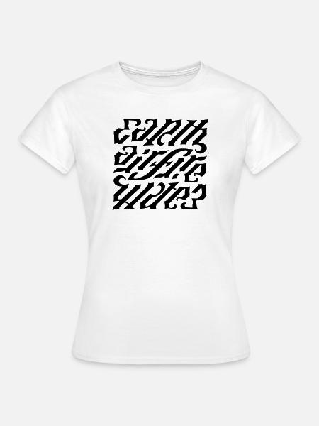 Ambigramm - earth-air-fire - Frauen T-Shirt - Weiß