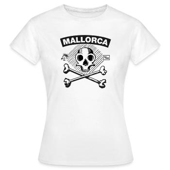 Mallorca – JGA Skull+Bones - Frauen T-Shirt - Weiß - Vorne - AI Model Female 172 dark (172cm)