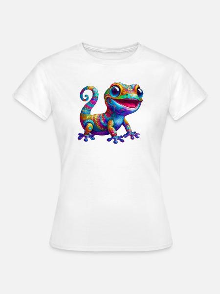 Gecko - Frauen T-Shirt - Weiß
