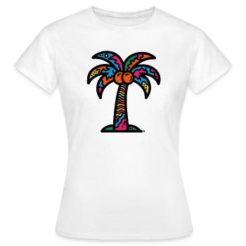 Palmier - T-shirt Femme - blanc - Devant - AI Model Female 172 dark (172cm)