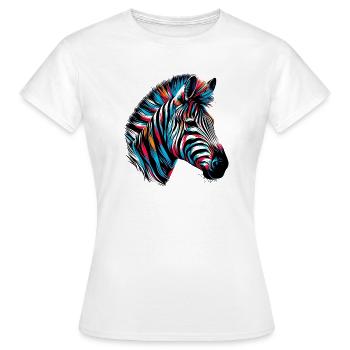 Zèbre - T-shirt Femme - blanc - Devant - AI Model Female 172 dark (172cm)