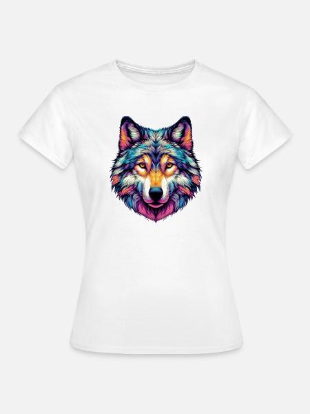 Wolf - Frauen T-Shirt - Weiß