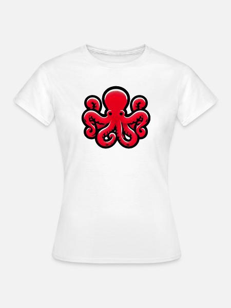 Krake - Frauen T-Shirt - Weiß