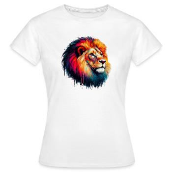 Lion - Women's T-Shirt - white - Front - AI Model Female 172 dark (172cm)