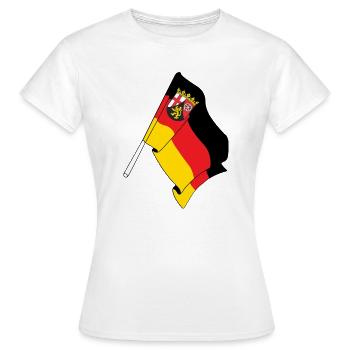 Drapeau Rhénanie-Palatinat - T-shirt Femme - blanc - Devant - AI Model Female 172 dark (172cm)