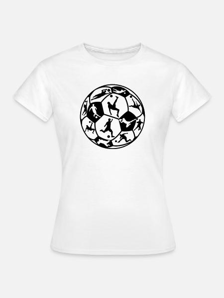 Fußball - Frauen T-Shirt - Weiß