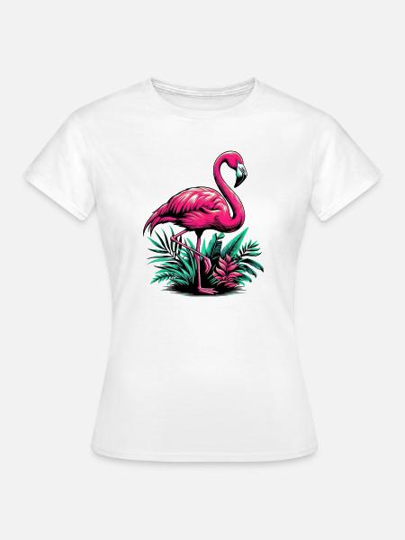 Flamingo - Frauen T-Shirt - Weiß