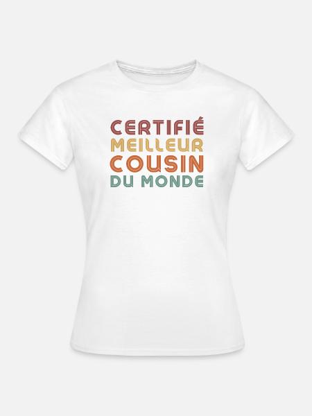 sertifisert beste fetter i verden - Dame-T-shirt - hvid