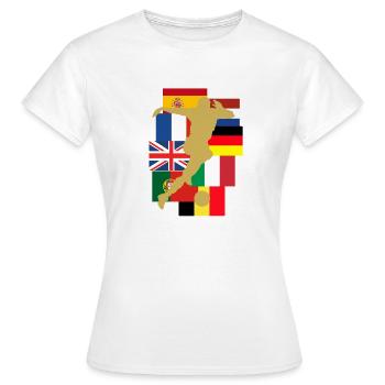 Coupe de football des équipes nationales - T-shirt Femme - blanc - Devant - AI Model Female 172 dark (172cm)