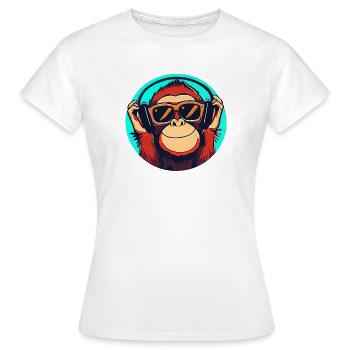Singe - T-shirt Femme - blanc - Devant - AI Model Female 172 dark (172cm)