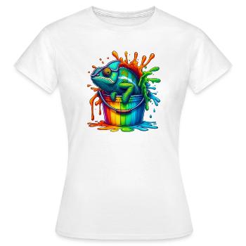 Caméléon - T-shirt Femme - blanc - Devant - AI Model Female 172 dark (172cm)