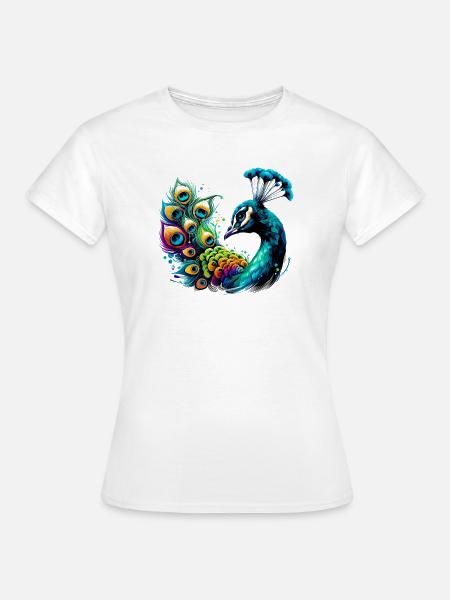 Pfau - Frauen T-Shirt - Weiß