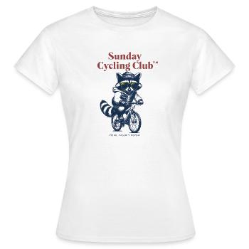 Sunday Cycling Club Raccoon - Women's T-Shirt - white - Front - AI Model Female 172 dark (172cm)