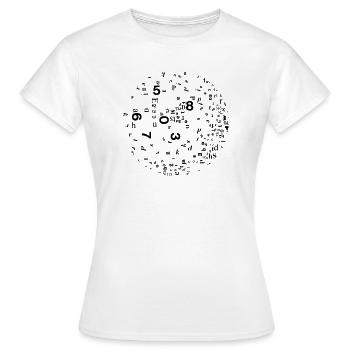 Chiffres et lettres - T-shirt Femme - blanc - Devant - AI Model Female 172 dark (172cm)