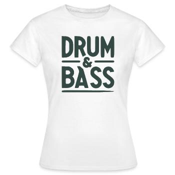 Drum and bass, dnb jungle music , drum n bass - T-shirt Femme - blanc - Devant - AI Model Female 172 dark (172cm)