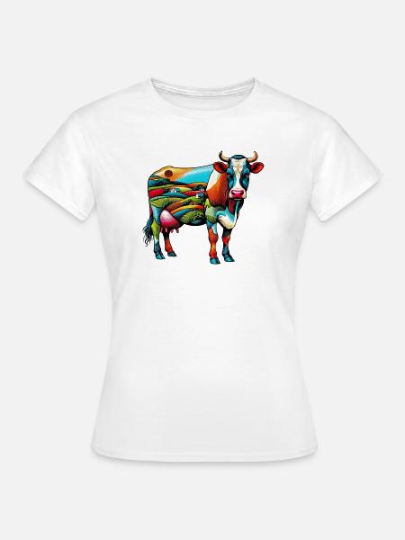 Kuh - Frauen T-Shirt - Weiß