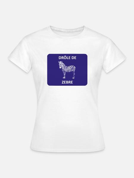 Seltsames Zebra - Frauen T-Shirt - Weiß