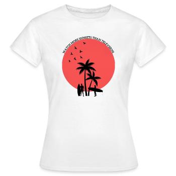 Watch more sunsets than Television - Frauen T-Shirt - Weiß - Vorne - AI Model Female 172 dark (172cm)