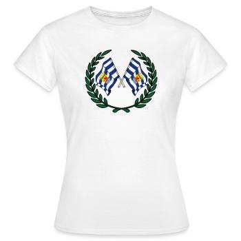 Drapeaux de la province de Zélande couronne de laurier - T-shirt Femme - blanc - Devant - AI Model Female 172 dark (172cm)
