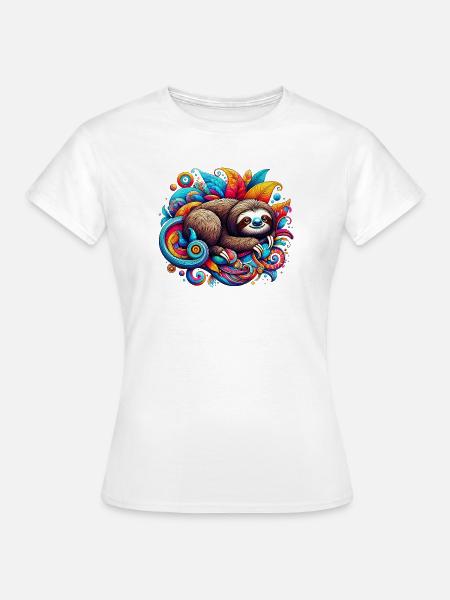 Faultier - Frauen T-Shirt - Weiß