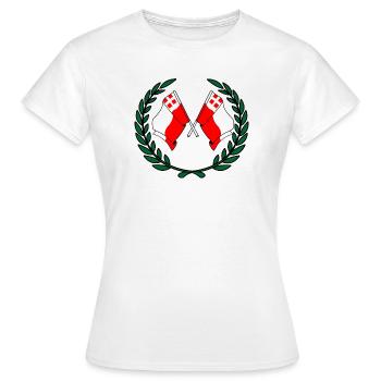 Couronne de laurier des drapeaux de la province d'Utrecht - T-shirt Femme - blanc - Devant - AI Model Female 172 dark (172cm)