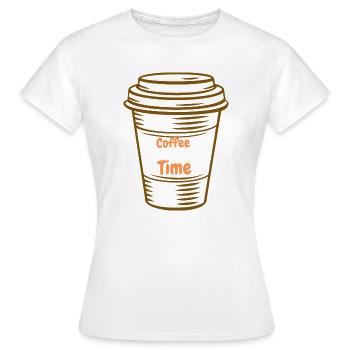 Coffee time - T-shirt Femme - blanc - Devant - AI Model Female 172 dark (172cm)