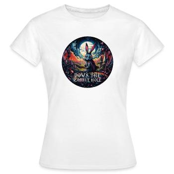Kaninchen Alice im Wunderland Im Kaninchenbau - Frauen T-Shirt - Weiß - Vorne - AI Model Female 172 dark (172cm)