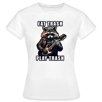 Guitare raccoon métalleux - T-shirt Femme - blanc - Devant - AI Model Female 172 dark (172cm)