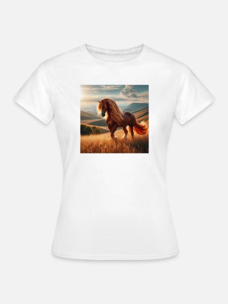 Freies Pferd - Frauen T-Shirt - Weiß